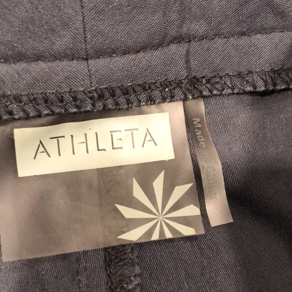 Athleta Shorts Womens Size 8 Chino Flat Front High Waist Gray 7" Inseam Hiking - Picture 5 of 7
